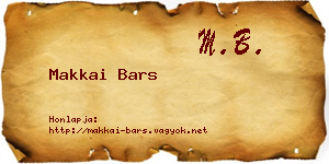 Makkai Bars névjegykártya